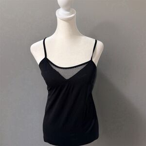 Bebe Women's XL Black Lace Detail Camisole Tank Top Sleeveless